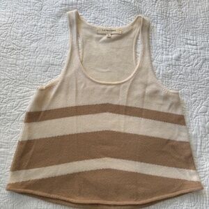 C.Z. Falconer cashmere stripped tank